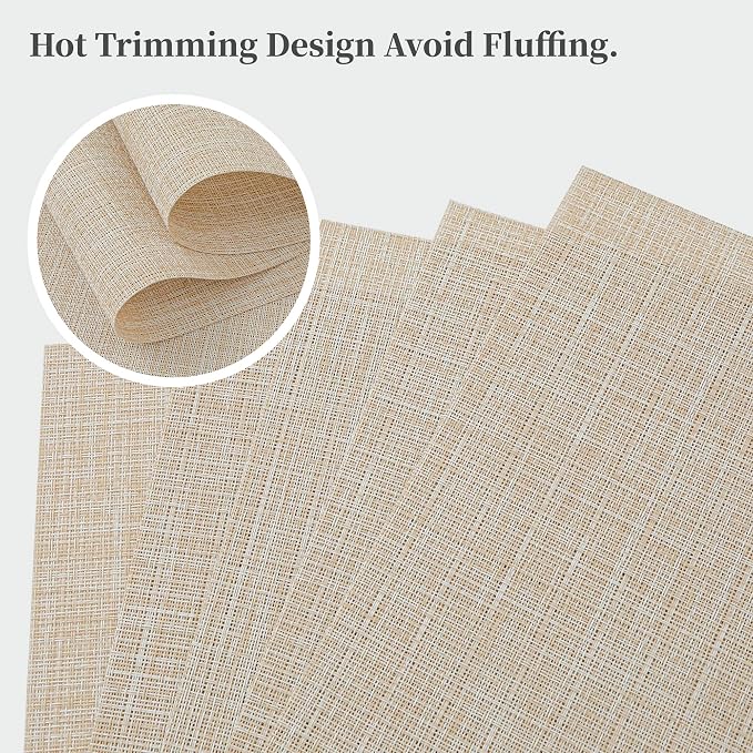 Leetaltree Beige Placemats Set of 24 - Image 3