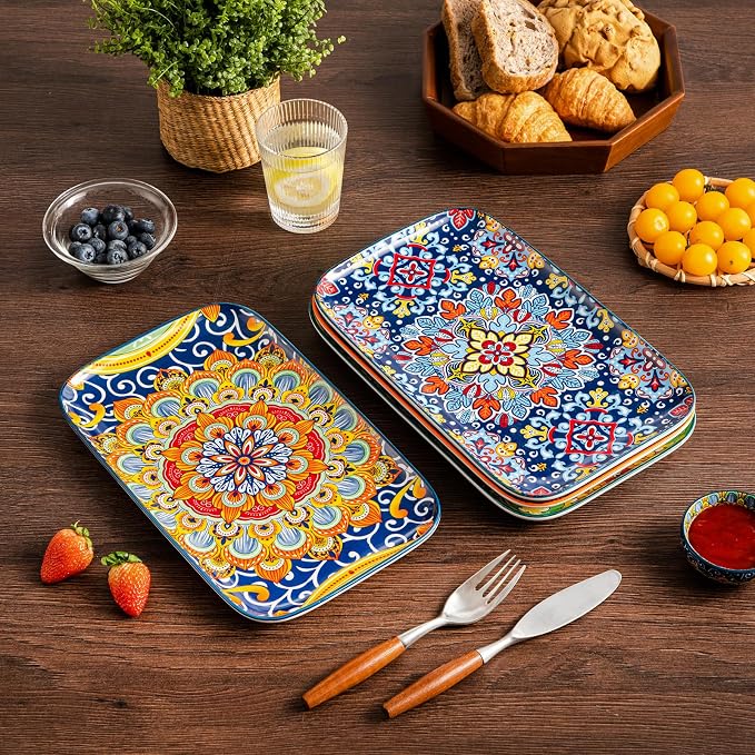 vancasso Serving Platters Set of 4, Microwave & Dishwasher Safe - Image 5