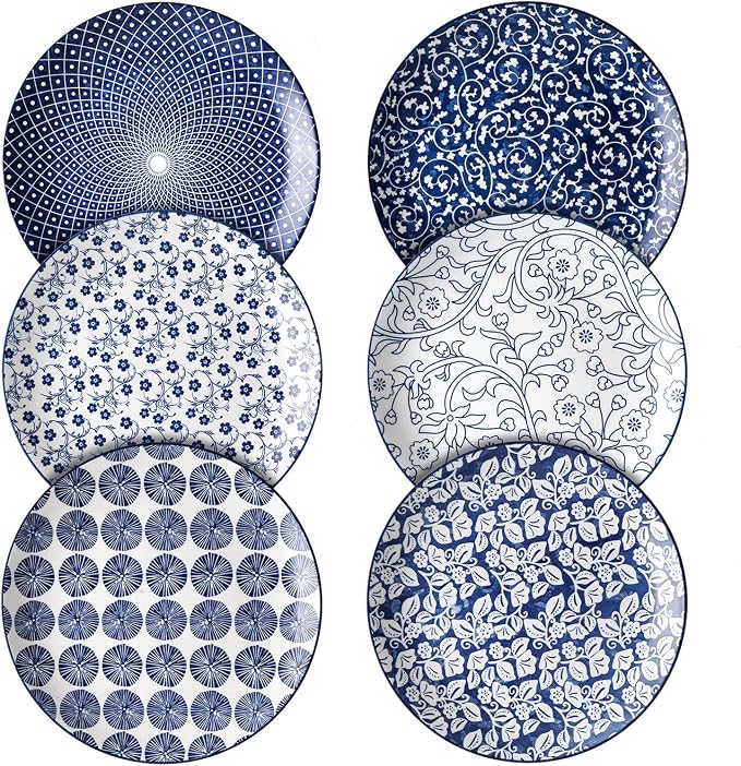 Selamica 10 inch Porcelain Dinner Plates, Large Size Ceramic Plates by Selamica