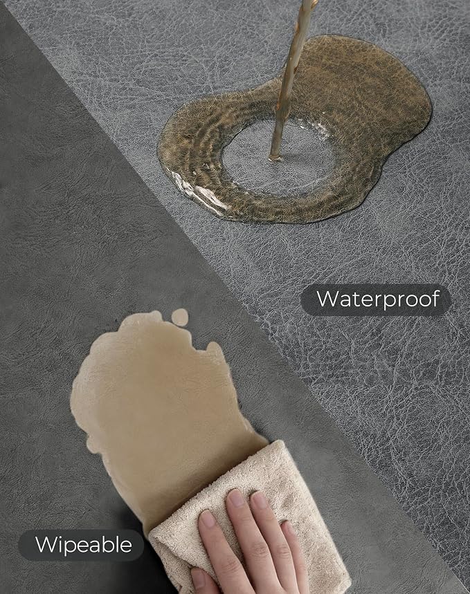 Leetaltree Reversible Faux Leather Placemats Set of 2, 12x17 Inch – - Image 6