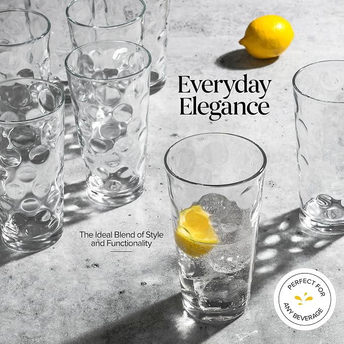 Highball Drinking Glasses Set of 10 Glass Cups by Home Essentials, 17 Oz. - Image 8