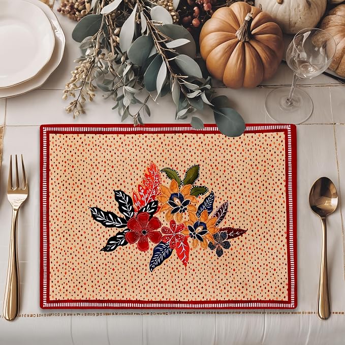Maison d' Hermine Placemats Set of 4 Reusable 100% Cotton | Cloth Place Mats - Image 5