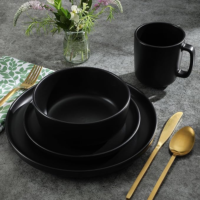 Gibson Home Zuma Stoneware Plates, & Mugs Dinnerware Set - Image 5