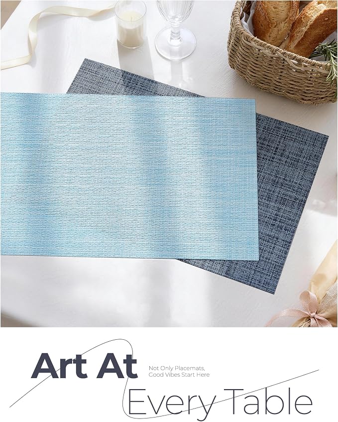 Leetaltree Deep Navy Woven Placemats Set of 8 - Image 8