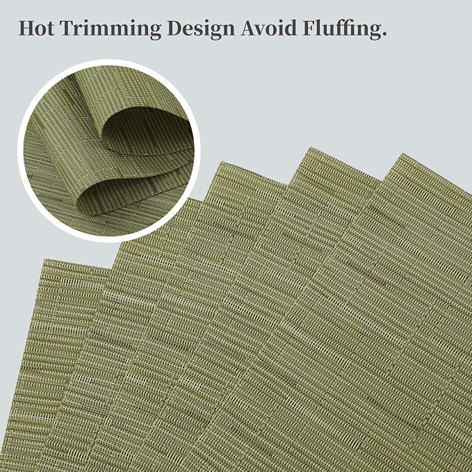 Leetaltree Pea Green Placemats Set of 12 - Image 3