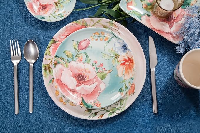 Bico Margret's Garden Salad Plates Set of 4, 8.75 Inch Ceramic Dessert Plates - Image 4