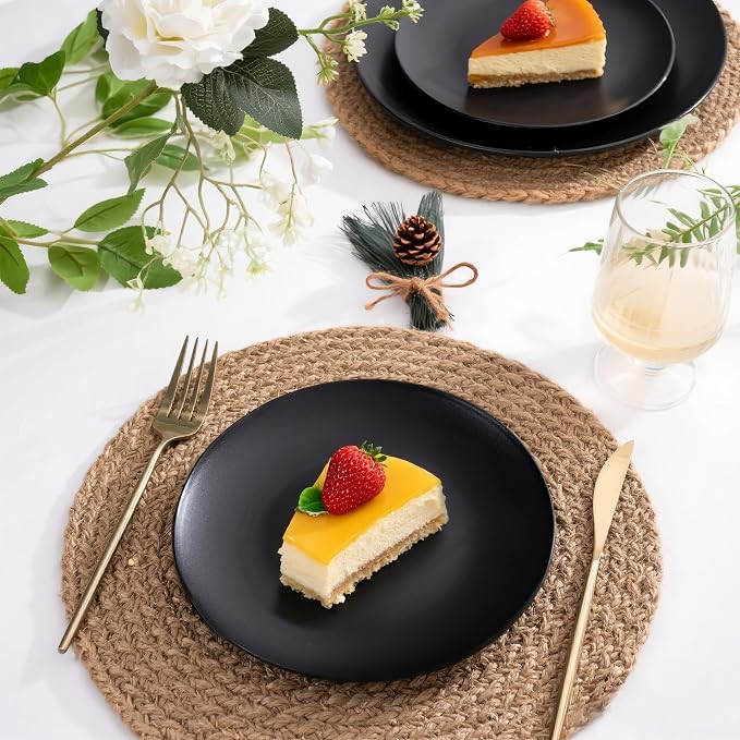 ejonirinjonir 80pcs Heavy-Duty Black Dessert Plates - Image 5