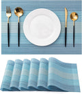 Placemats Set of 6 Washable Indoor | Outdoor Vinyl Place Mats by CADONO
