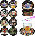 8PCS Bookshelf Diamond Art Coasters by Mrnsiet