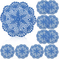 10 Pcs 8 Inch Cute Crochet Doilies Crochet Flower Coasters Handmade Cotton by Gandeer