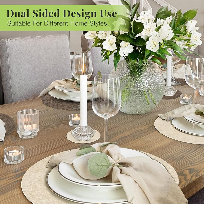 Fyvva Placemats Set of 6, Stain & Scratch Resistant, - Image 6