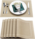 Placemats Set of 6, Vinyl PVC Heat Resistant Washable Placemats Set, Non Slip by BxzanDya-LifeSmartMaker