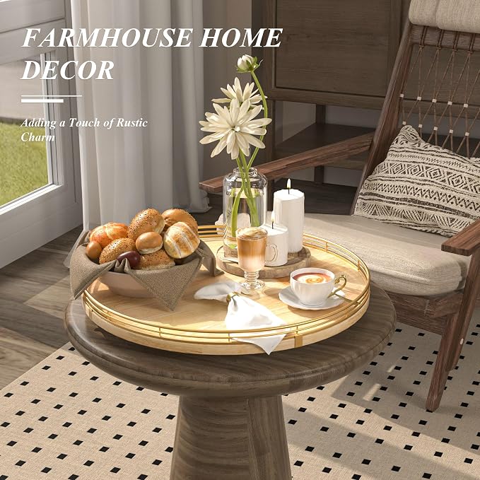 AMH16-Inch Rustic Lazy Susan - Image 4