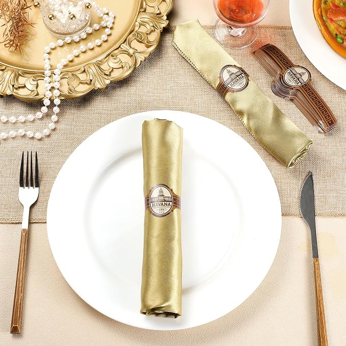 Cuban Wrapper Napkin Rings Tableware Wraps Bands Self Adhesive Paper Napkin - Image 7
