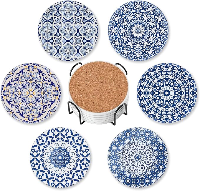 Drink Coasters for Drinks Set of 6, by TXIANT