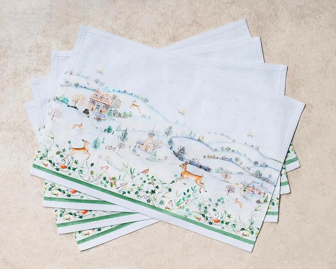Maison d' Hermine Placemats Set of 4 Reusable 100% Cotton | Cloth Place Mats - Image 9
