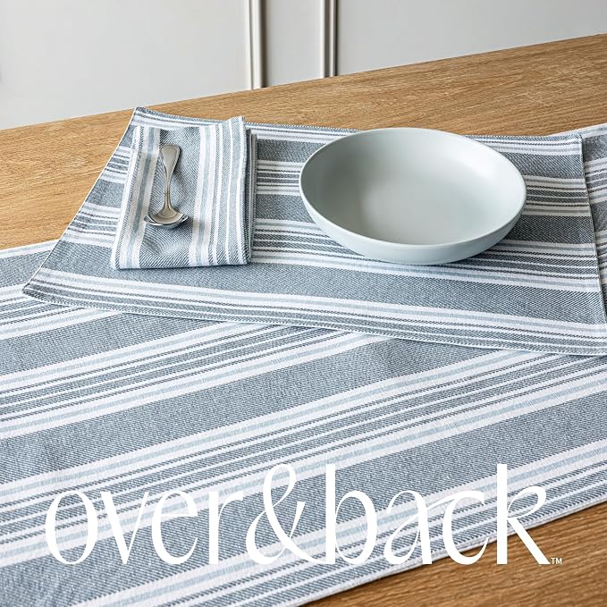 Over&Back 18x90 Woven Striped Table Runner - Image 8