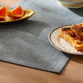 Rustic Cotton Linen Table Runner, 13x90 Inches Dark Grey | Farmhouse Style by ZEEMARTONLINE