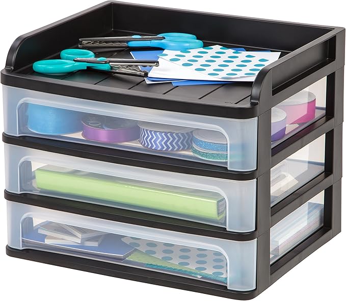 IRIS USA 3-Drawer Medium Desktop Organizer by IRISUSA