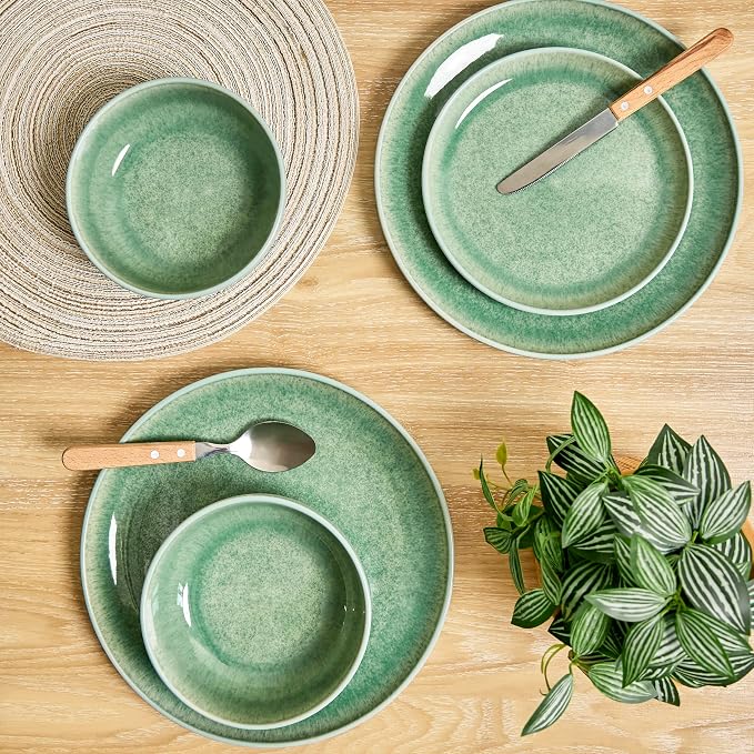 Sango Asher 12-Piece Stoneware Dinnerware Set - Image 5