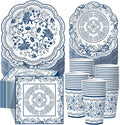 Pickmesh 250 Pcs Chinoiserie Party Supplies Decorations Blue and White by Pickmesh