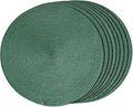 FunWheat Round Braided Placemats Set of 8 Table Mats by FunWheat