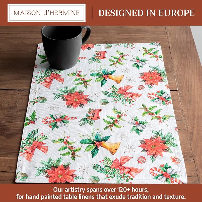 Maison d' Hermine Placemats Set of 4 Reusable 100% Cotton | Cloth Place Mats - Image 2