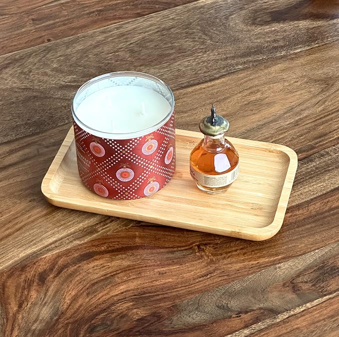 Bam&Boo Bamboo Serving Tray Natural Minimalist Rectangular Coffee, Decor - Image 4