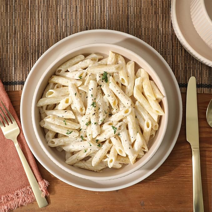 Gibson Elite Deerfield 16-Piece Stoneware Dinnerware Set – Cream White Reactive - Image 7
