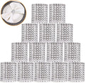 Bling Napkin Rings Set of 150, Rhinestone Silver Napkin Rings Diamond Adornment by Wotoban