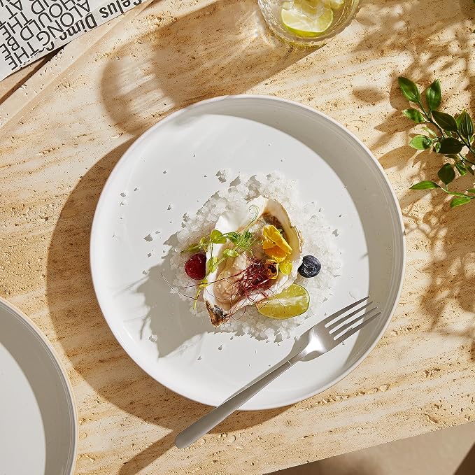 Junko Flat Dinner Plate Set of 4, 10.8 inch - Image 5