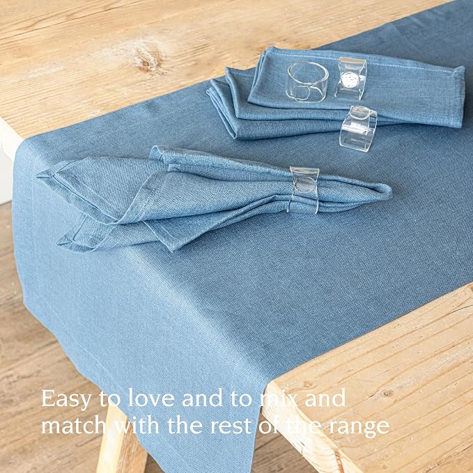 Over&Back 18x90 Washed 100% Linen Table Runner - Image 3