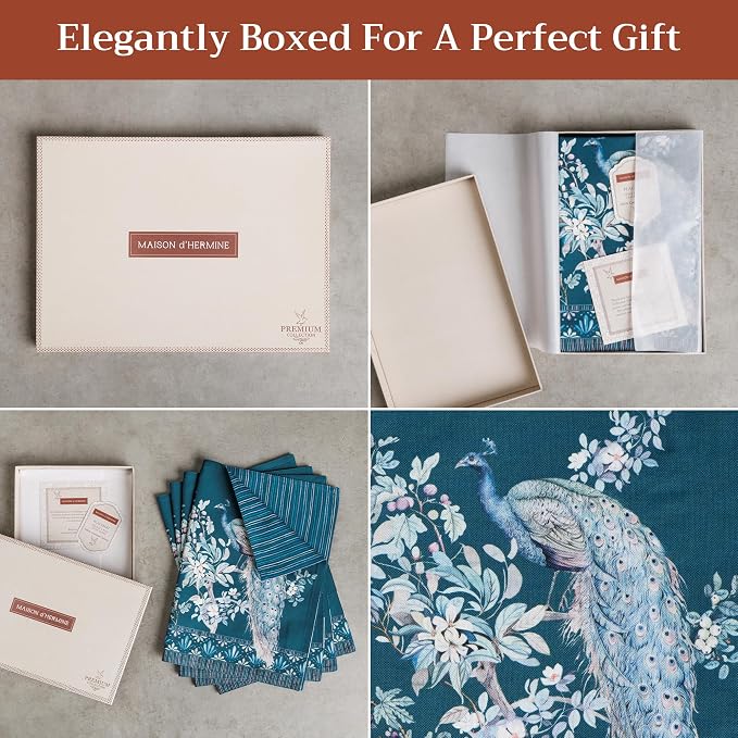 Maison d' Hermine Placemats Set of 4 Reusable 100% Combed Cotton | Cloth Place - Image 6