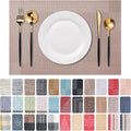 Placemats Set of 6 Washable Indoor | Outdoor Vinyl Place Mats by CADONO