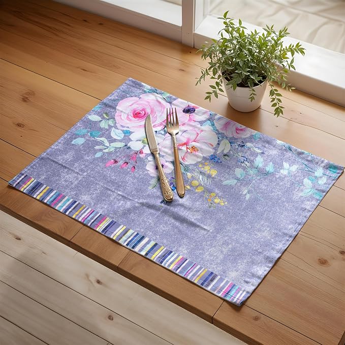 Maison d' Hermine Placemats Set of 4 Reusable 100% Cotton | Cloth Place Mats - Image 5