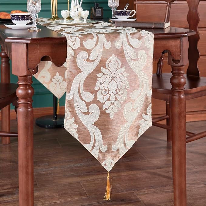 Elegant Luxury Table Runner for Dining Table, Vintage Design Premium Quality by NAPEARL