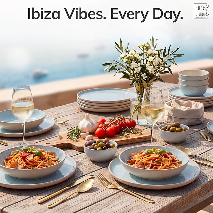 12 Piece Stoneware Dinnerware Set - Image 2