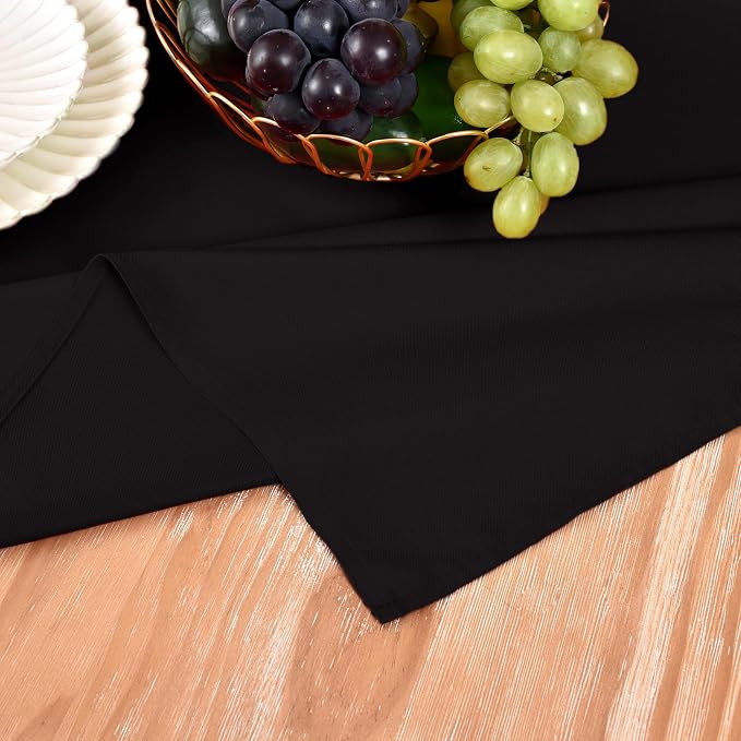 MEANMOY Black Table Runner 108 Inches Long Waterproof Table Runners | Washable - Image 5