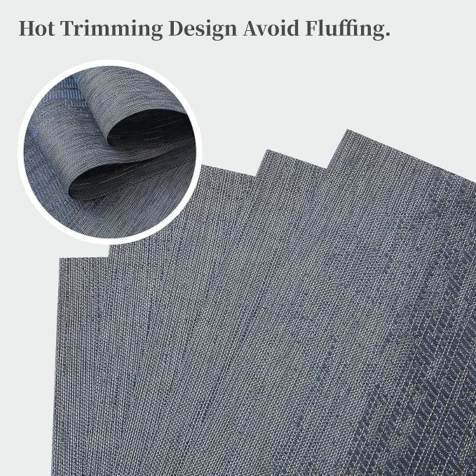 Leetaltree Denim Blue Placemats Set of 4 - Image 3