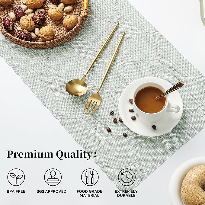Leetaltree Mint Cream Placemats Set of 12 - Image 2