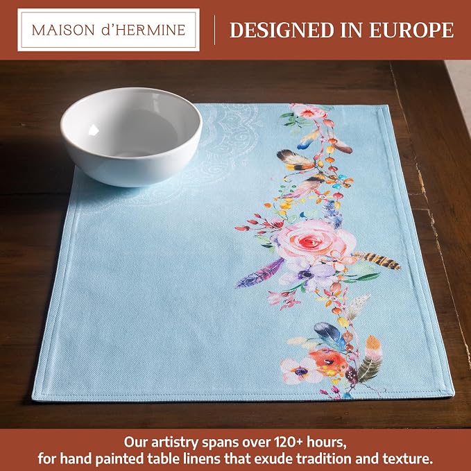 Maison d' Hermine Placemats Set of 4 Reusable 100% Cotton | Cloth Place Mats - Image 2