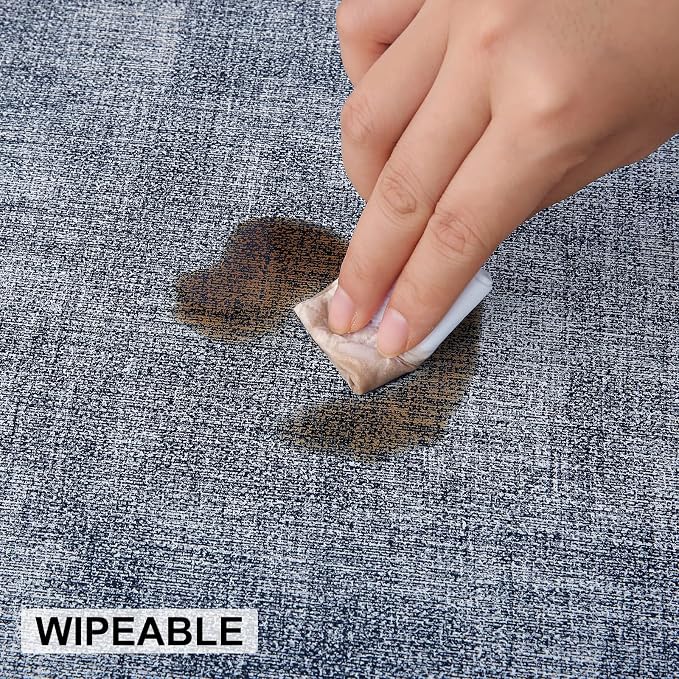 Faux Leather Heat Resistant Placemats 6 Packs, Waterproof Wipeable Dining PU - Image 5