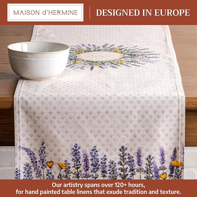 Maison d' Hermine Table Runner 100% Cotton 14.50" x 108" | Table Runners 108 - Image 2