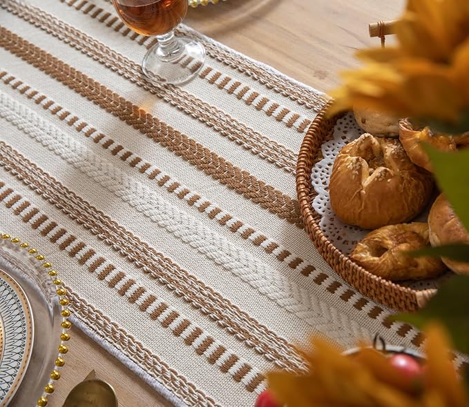 Caflife Boho Table Runner 108 Inchs Long, Dining Room Home Decor - Image 4