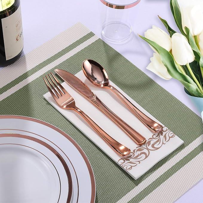 FOCUSLINE 350 Ct Disposable Dinnerware Set - Image 4