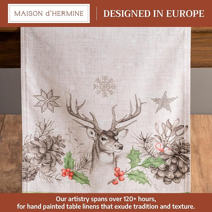 Maison d' Hermine Table Runner 100% Cotton 14.50" x 108" | Table Runners 108 - Image 2