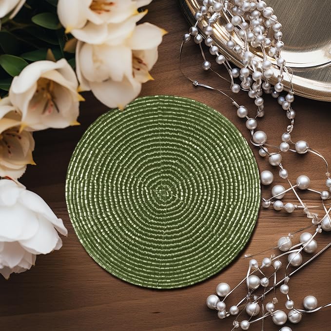 COTTON CRAFT Glitz Handmade Beaded Coaster - Image 8