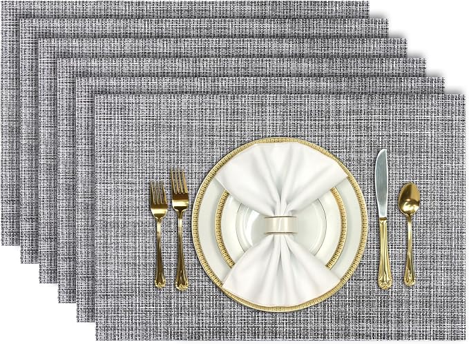 Aofmee Placemats, Placemats Set of 6, Heat Resistant Place Mats, Washable PVC by Aofmee