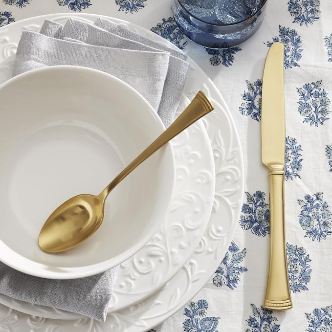 Lenox Opal Innocence Carved Porcelain 16-Piece Dinnerware Set - Image 6