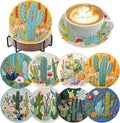 Ekuxom 8 PCS Diamond Art Coasters Kits-Flowers Diamond Painting Coasters | by Ekuxom